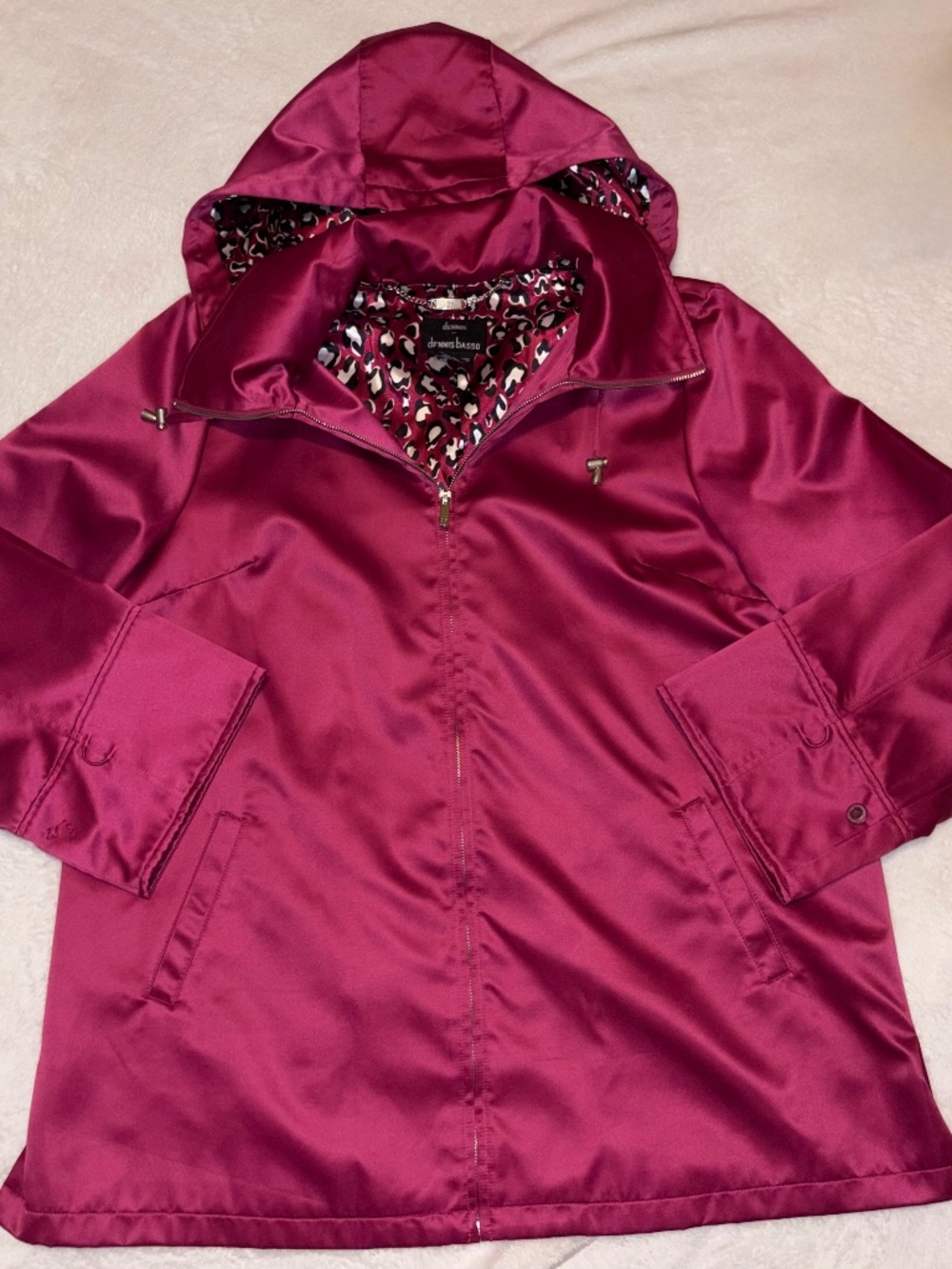 Dennis Basso Raincoat w Detachable Hood